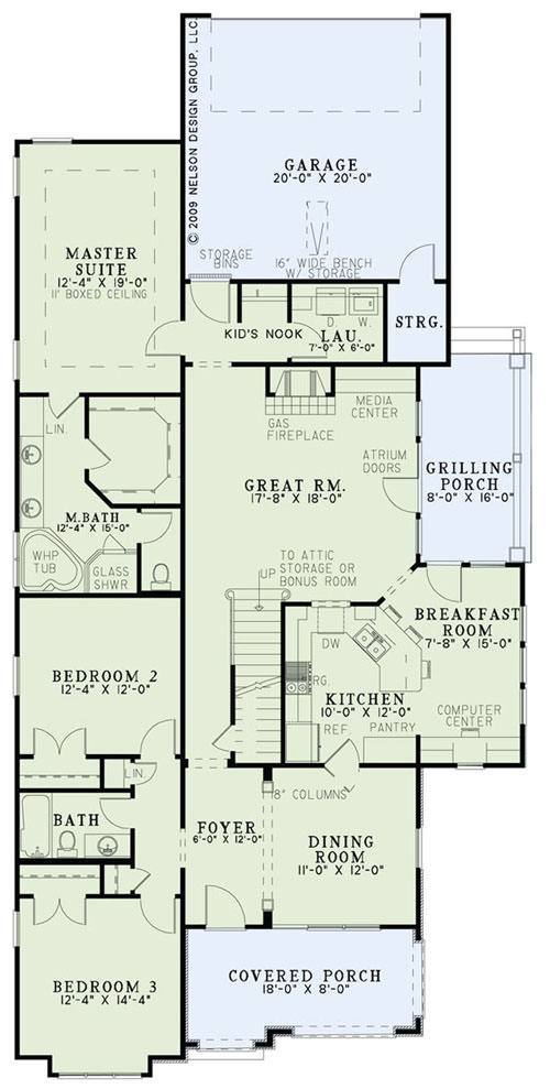 House Plan NDG 1330 Main Floor