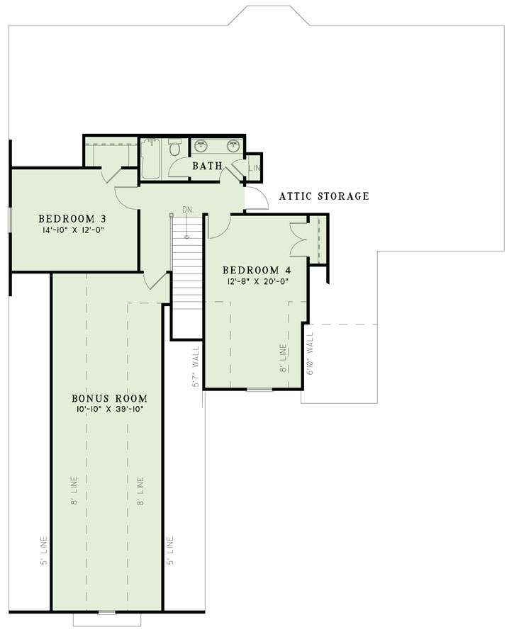 House Plan NDG 1332 Upper Floor