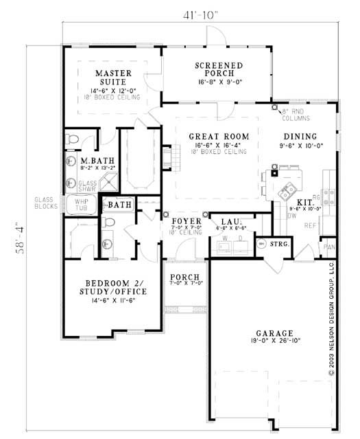 House Plan NDG 829 Main Floor