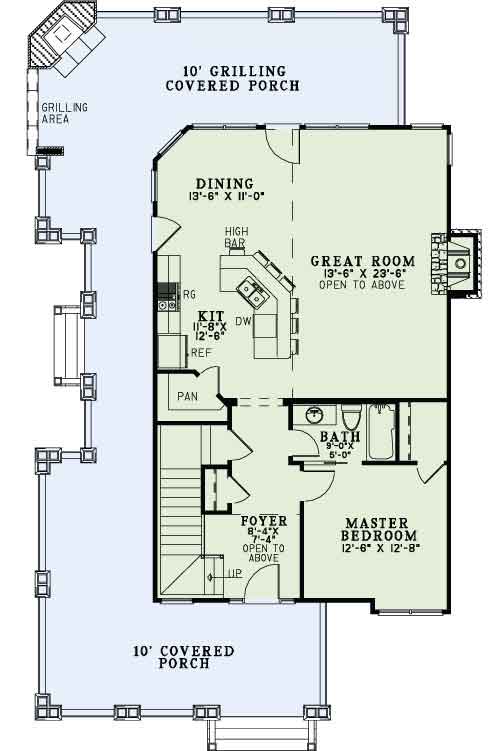 House Plan NDG 1337-1 Main Floor