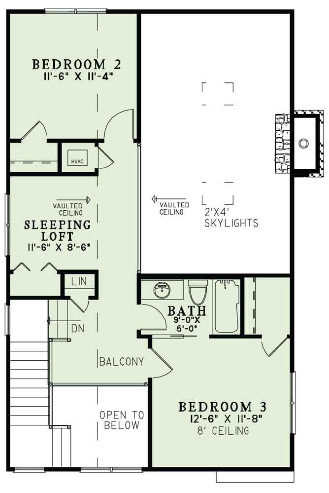 House Plan NDG 1337-1 Upper Floor