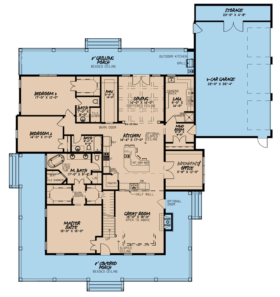 House Plan MEN 5170 Main Floor