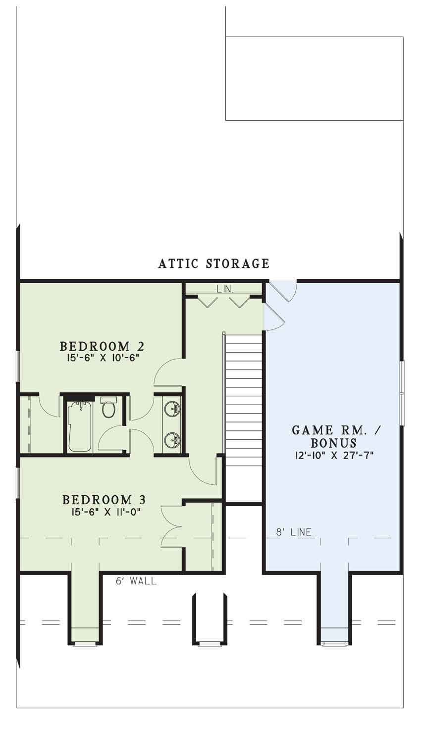 House Plan NDG 929 Upper Floor