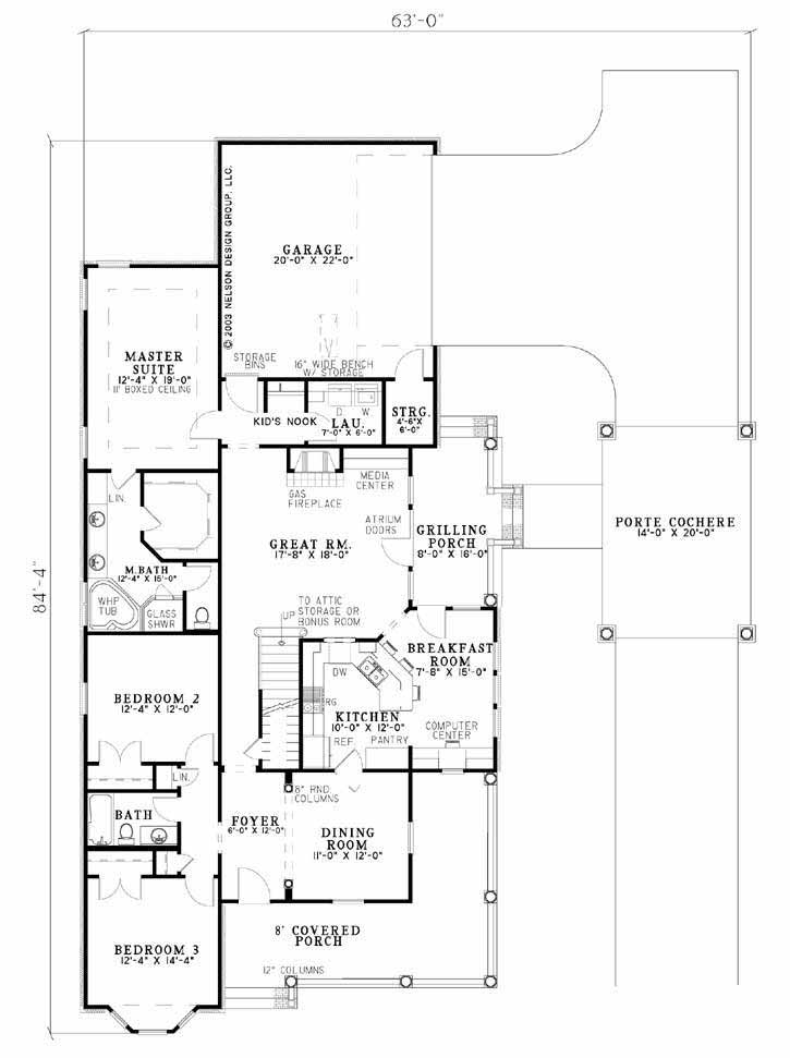 House Plan NDG 932 Main Floor