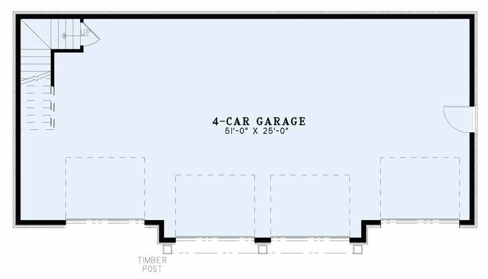 Garage Plan-NDG1487 Main Floor