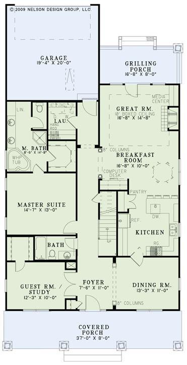 House Plan NDG 1325 Main Floor