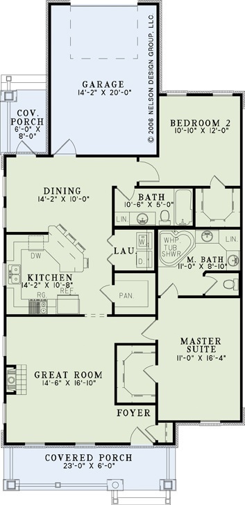 House Plan NDG 1361 Main Floor