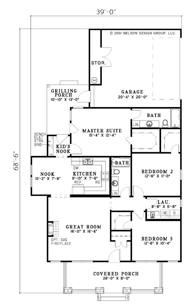 House Plan NDG 629 Main Floor
