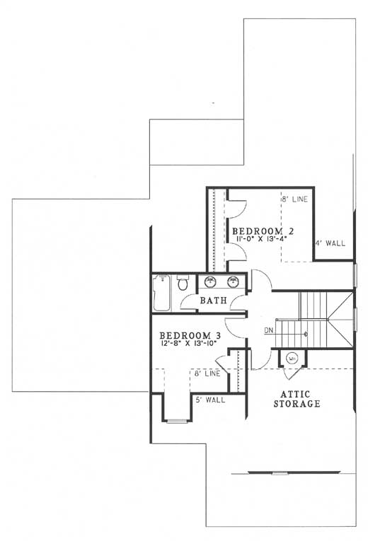 House Plan NDG 586 Upper Floor