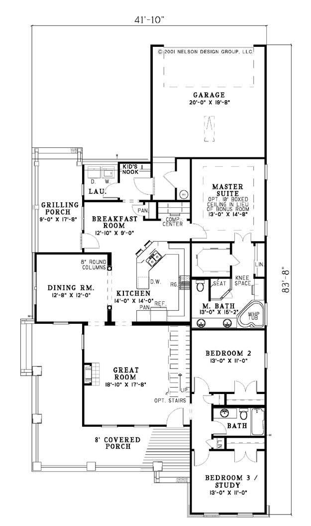 House Plan NDG 595 Main Floor