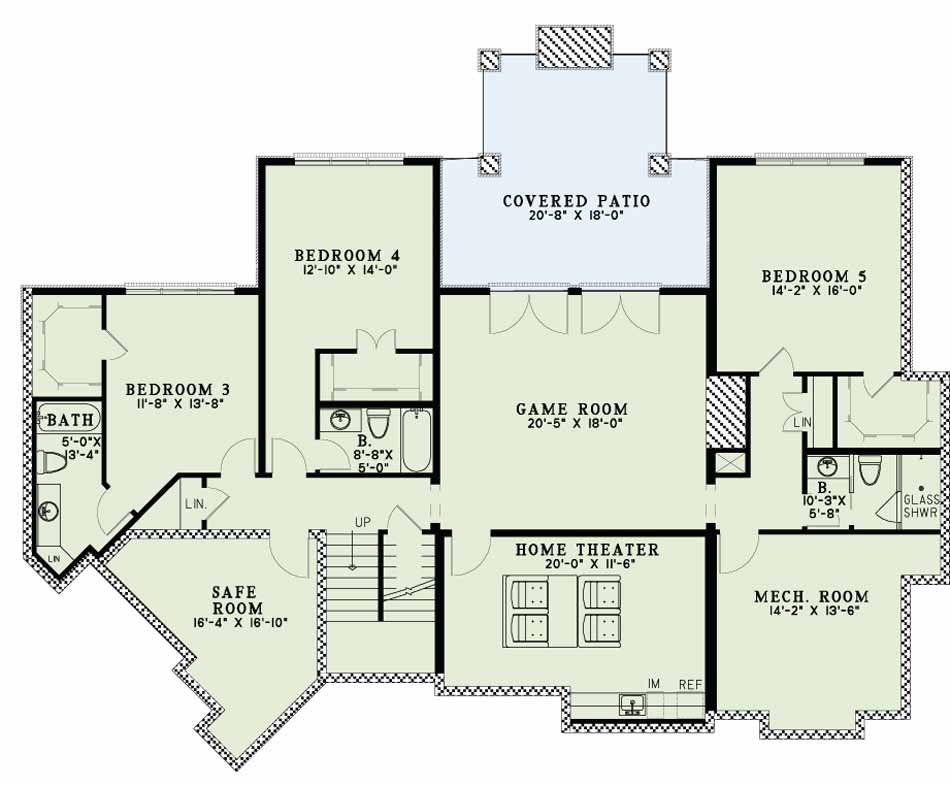 House Plan NDG 1634 Basement