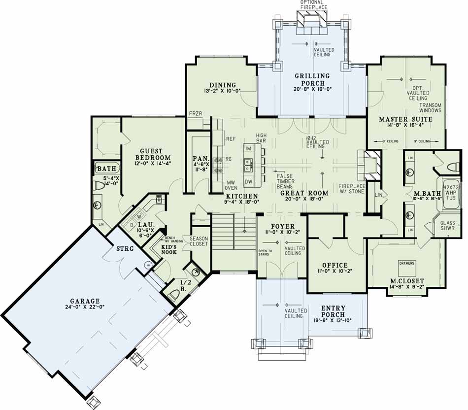 House Plan NDG 1634 Main Floor