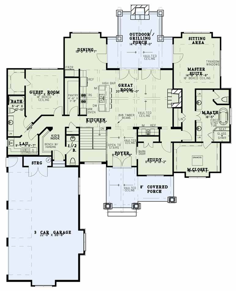 House Plan NDG 1639 Main Floor