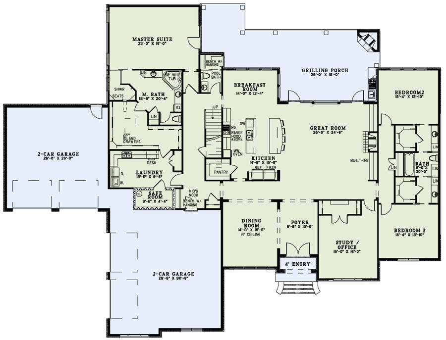 House Plan NDG 1410 Main Floor