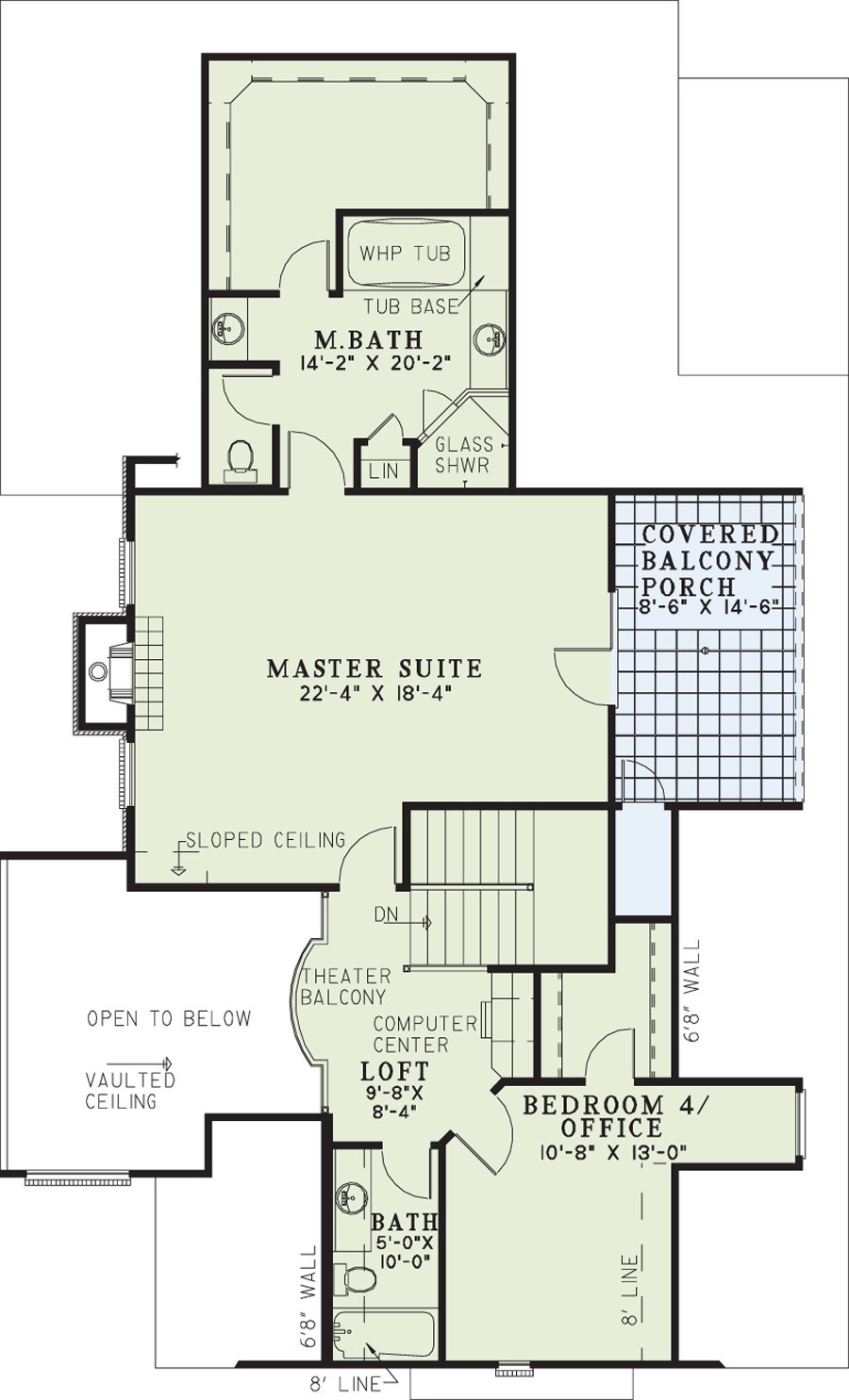 House Plan NDG 1149 Upper Floor