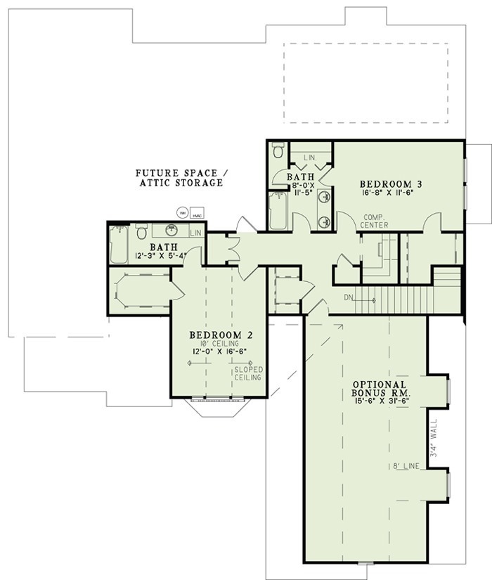 House Plan NDG 1306 Upper Floor