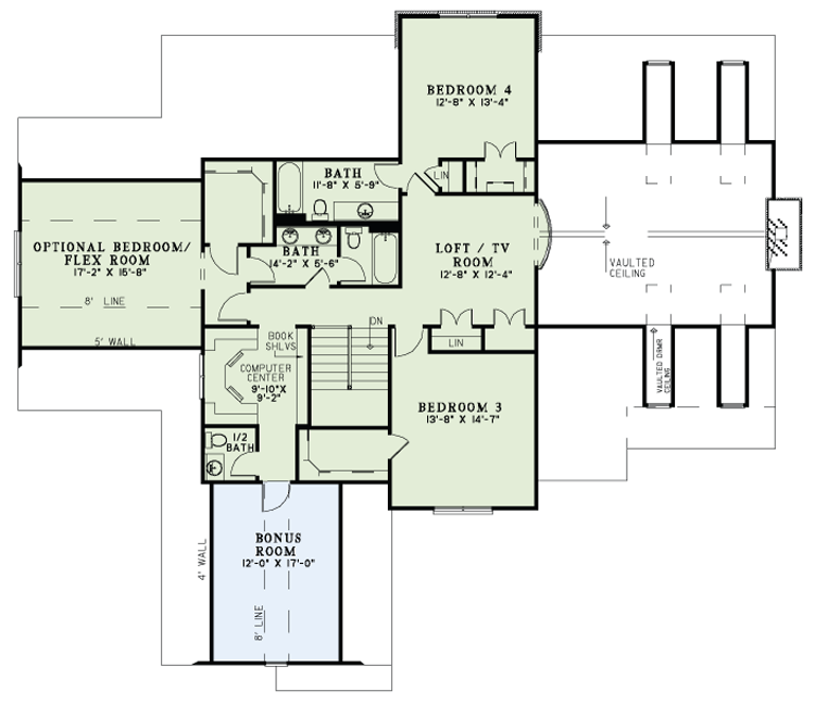 House Plan NDG 1292 Upper Floor
