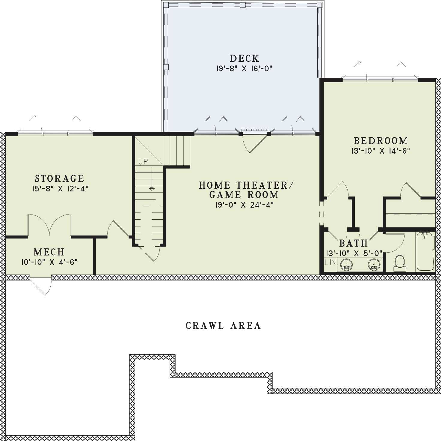 House Plan NDG 1192B Basement