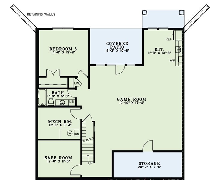 House Plan NDG 1371 Basement