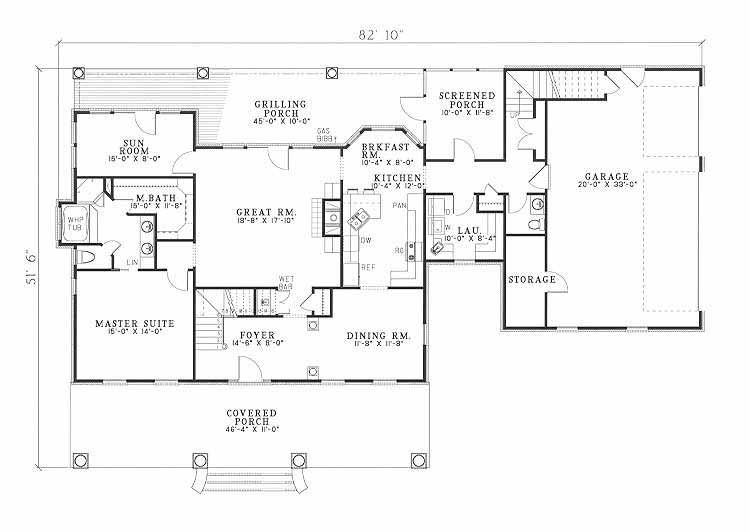 House Plan NDG 377 Main Floor