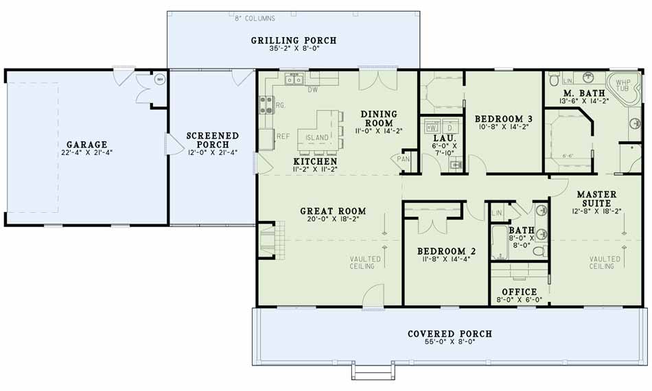House Plan NDG 1654 Main Floor