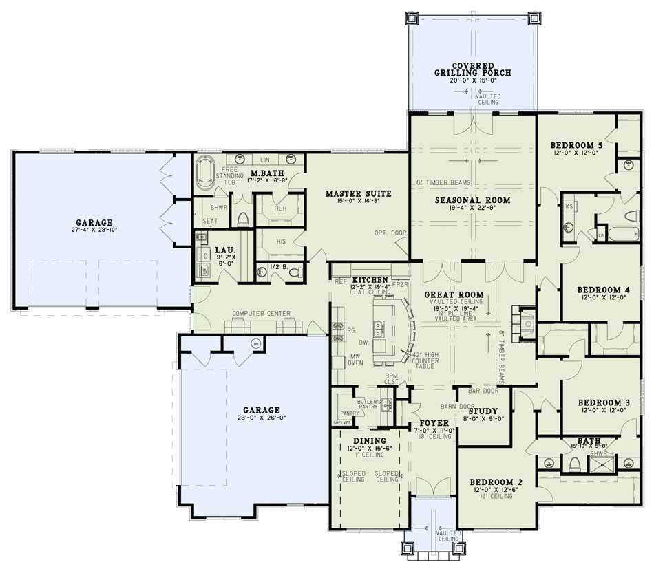 House Plan NDG1640-Main Floor