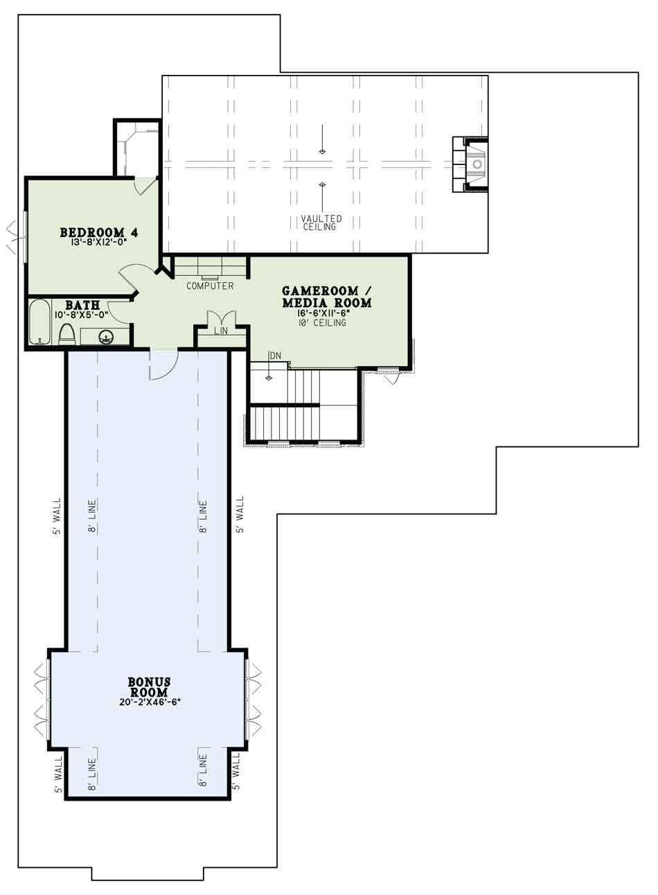 House Plan NDG 1616 Upper Floor