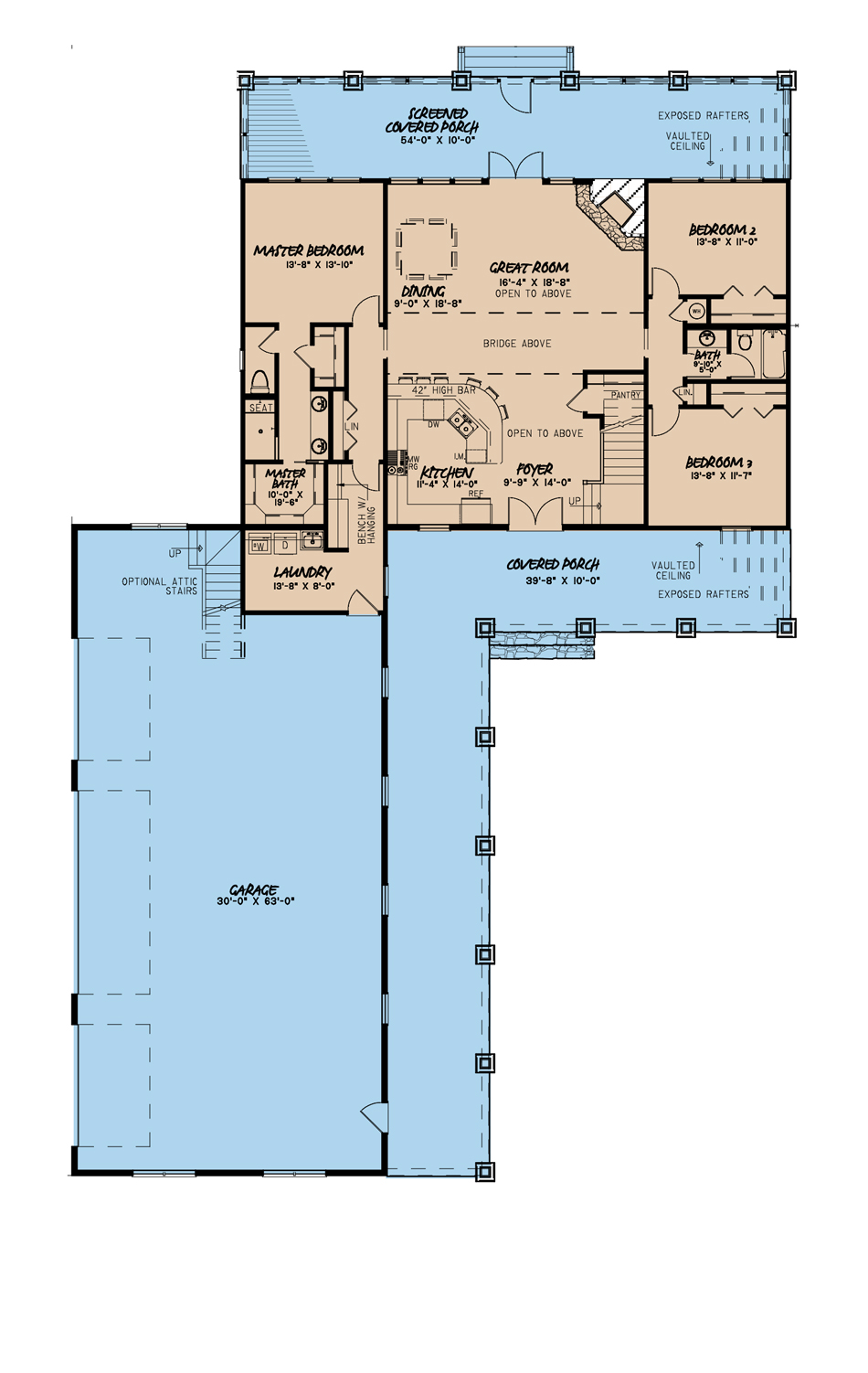 House Plan MEN 5138 Main Floor