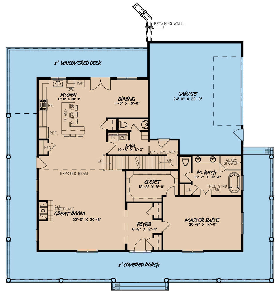 House Plan MEN 5177 Main Floor