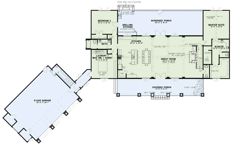 House Plan NDG 1617 Main Floor