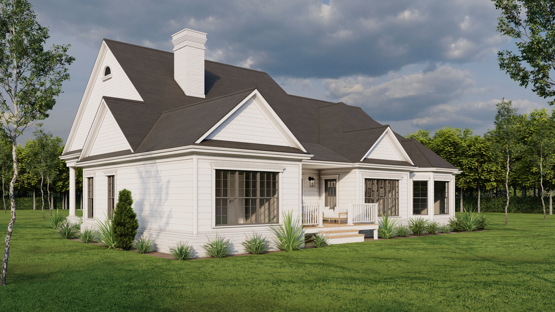 House Plan 1700 Charleston House, Farmhouse House Plan