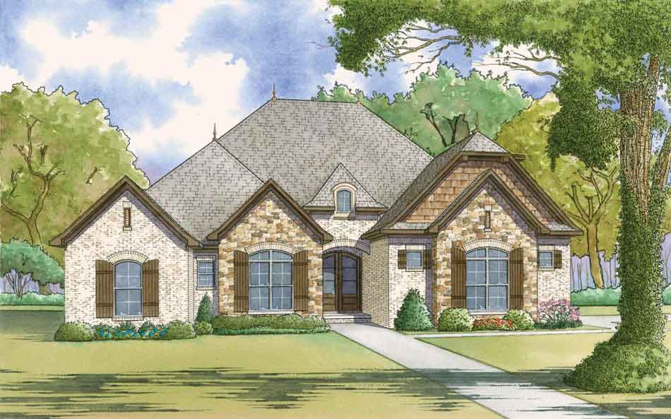 Nelson Design Group House Plan 5075, One Story House Plans With Vaulted Ceilings