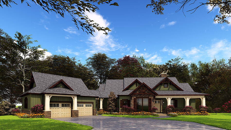 House Plan 1380 Cliffs Angler Mountain, House Plans With Walkout Basement And Detached Garage