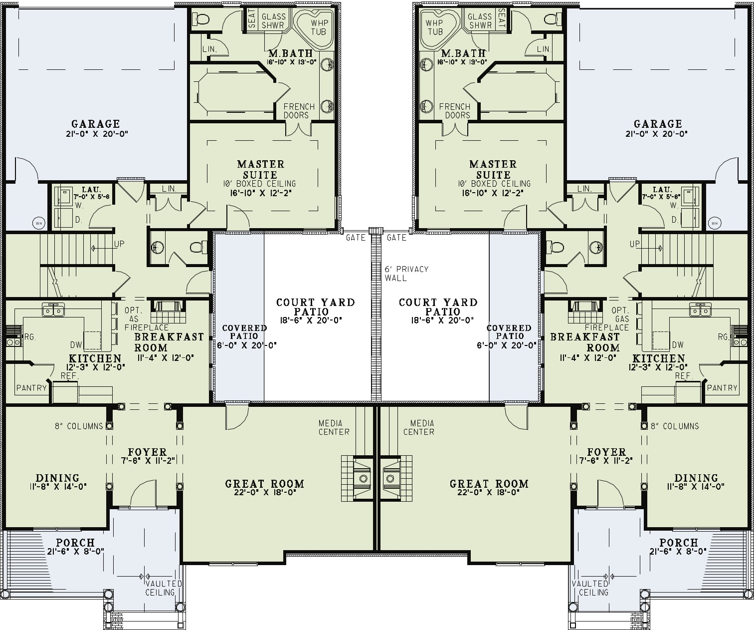 House Plan 1300 Hilda Place Multi Family House Plan