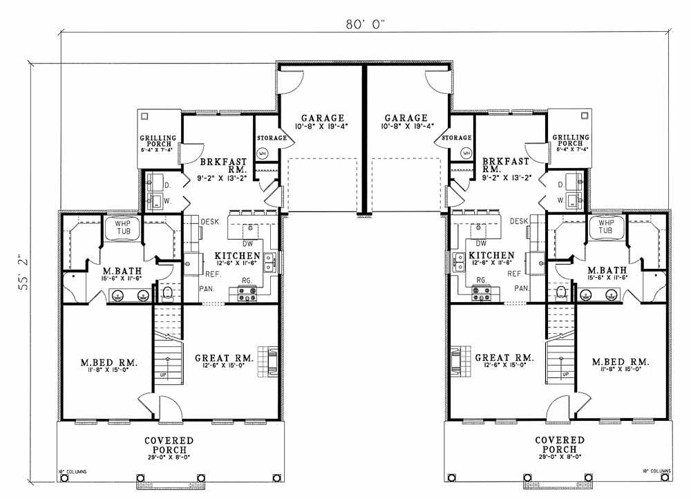 House Plan 432 Brookshire Multi Family House Plan