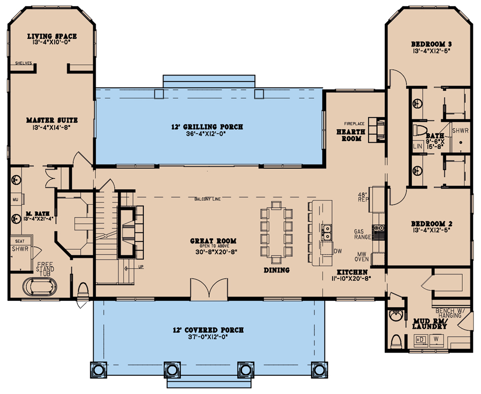 House Plan 5303 Southern Exposure Country House Plan Nelson Design Group